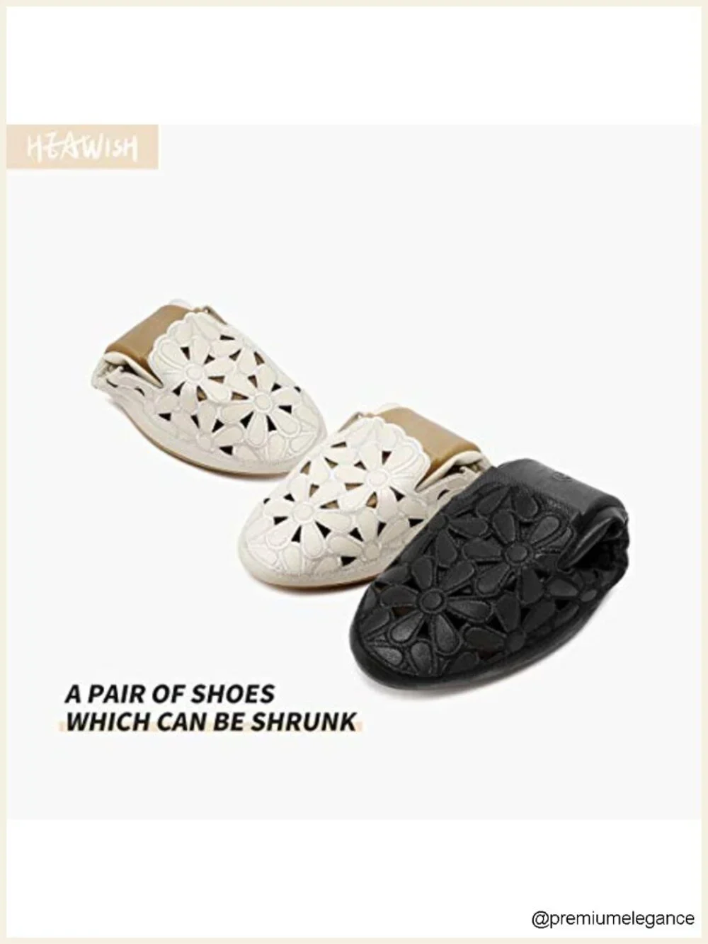 Women's Floral Ballet Flats Slip On PU Leather Round Toe Dress Shoes